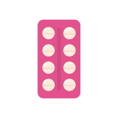 Tıbbi haplar düz biçim ikon vektör tasarımı