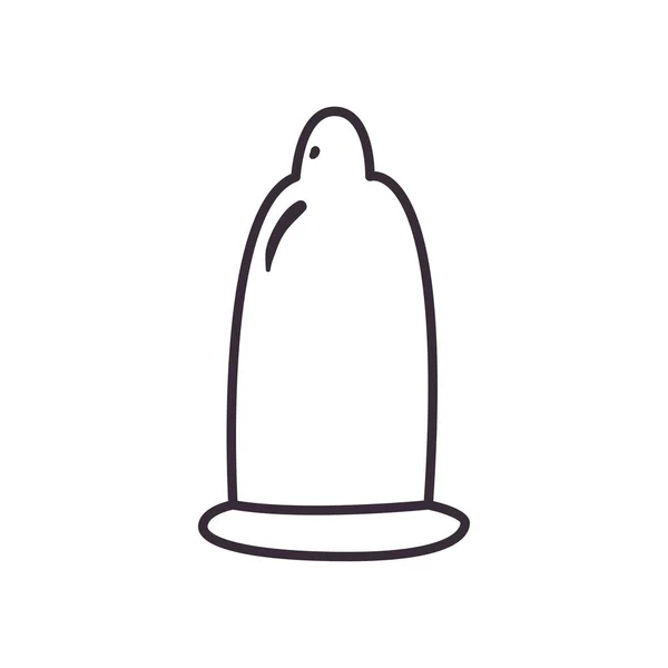 Kondom linje stil ikon vektor design — Stock vektor