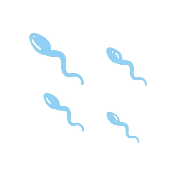 Sperma płaski styl ikona wektor projektu — Wektor stockowy