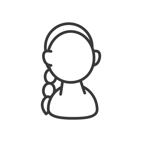 Femme indienne avatar ligne style icône vectoriel design — Image vectorielle