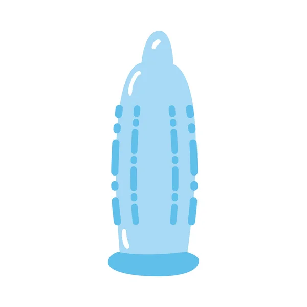 Doku düz stil vektör tasarımlı prezervatif — Stok Vektör