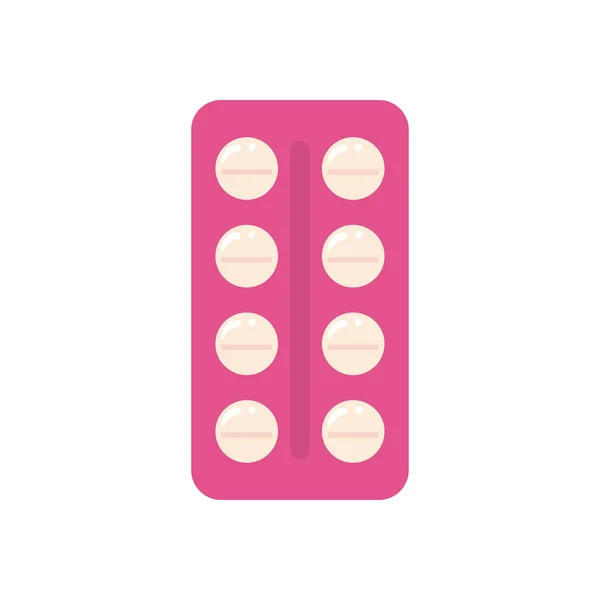 Pillole mediche design vettoriale icona in stile piatto — Vettoriale Stock