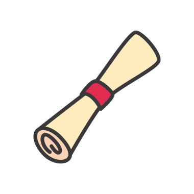 belge kaydırma satırı ve biçim simgesi vektör tasarımını doldur