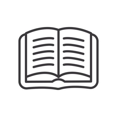 Kitap satırı biçim vektör tasarımını aç
