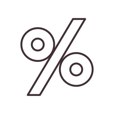 yüzde çizgisi biçim ikon vektör tasarımı