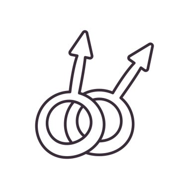 gay cinsiyet çizgisi biçim vektör tasarımı