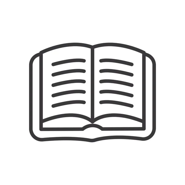 Open book line icon vector design — стоковый вектор