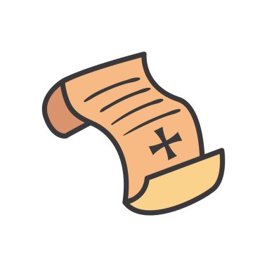 Kolomb kağıt satırında kesiştir ve biçim ikonu vektör tasarımını doldur