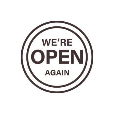 Mühür mührü çizgisi biçim vektör tasarımı yeniden açıldı