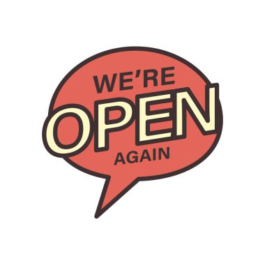 Kabarcık çizgisi içinde tekrar açığız ve biçim ikonu vektör tasarımını dolduruyoruz