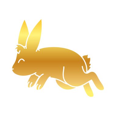 Sonbahar ortası tavşan simgesi, gradyan stili