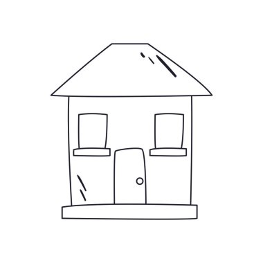 ev satırı biçim ikon vektör tasarımı