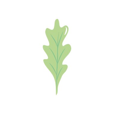 Sonbahar yaprakları konsepti, meşe yaprağı simgesi, düz stil