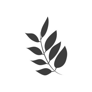 Güz yaprakları konsepti, rowan simgesi, siluet tarzı