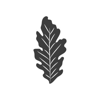 Sonbahar yaprakları kavramı, dikeni simgesi, siluet tarzı