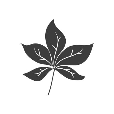 Şeker akçaağaç yaprağı simgesi, siluet biçimi