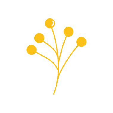 Sonbahar yaprakları konsepti, böğürtlen simgesi, düz stil