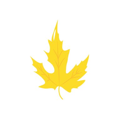 Sonbahar akçaağaç yaprağı, düz stil