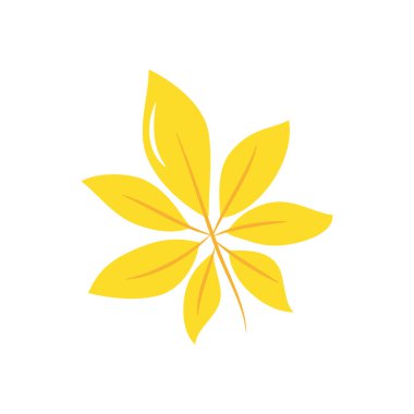 at kestanesi yaprağı simgesi, düz stil