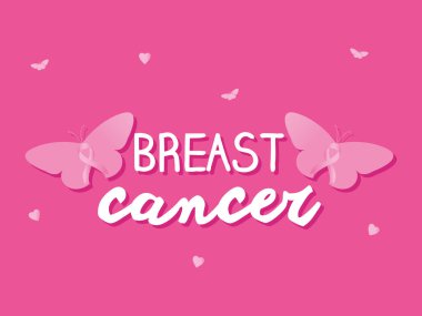 Kelebekli göğüs kanseri tasarımı