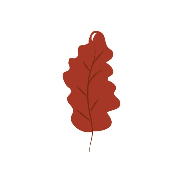 Icono de hoja de roble, estilo plano — Vector de stock