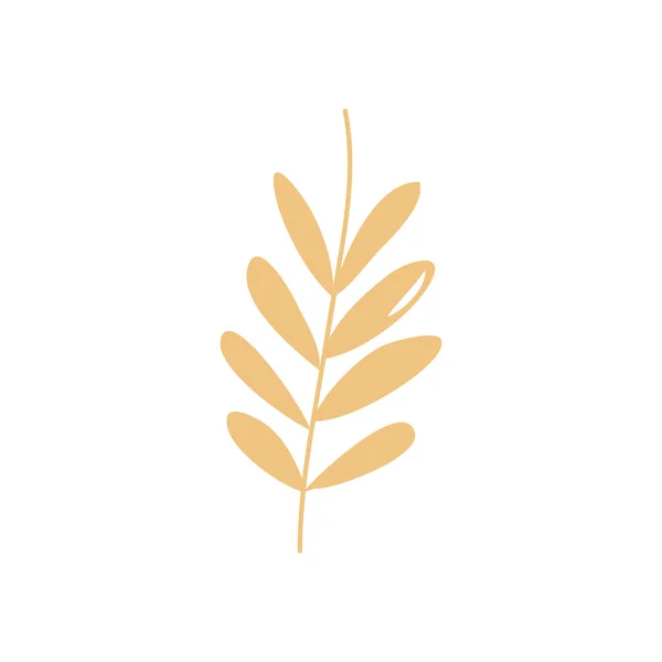 Concept de feuilles d'automne, icône de feuille de frêne, style plat — Image vectorielle