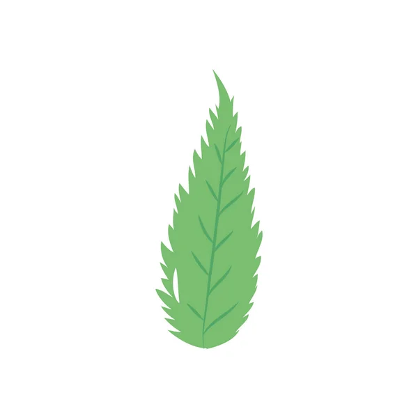 Ikone aus wildem Kirschblatt, flacher Stil — Stockvektor