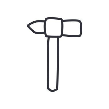 Çekiç çizgisi biçim vektör tasarımı