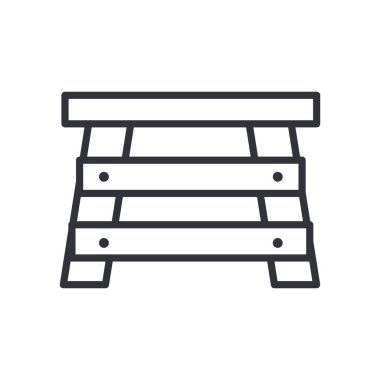 inşaat bariyeri çizgisi biçim vektör tasarımı