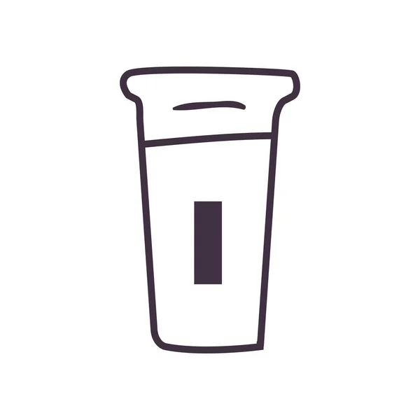 Té taza línea estilo icono vector diseño — Vector de stock