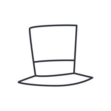 hat satırı biçim ikon vektör tasarımı