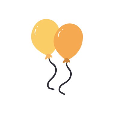 Parti balonları serbest biçim ikon vektör tasarımı