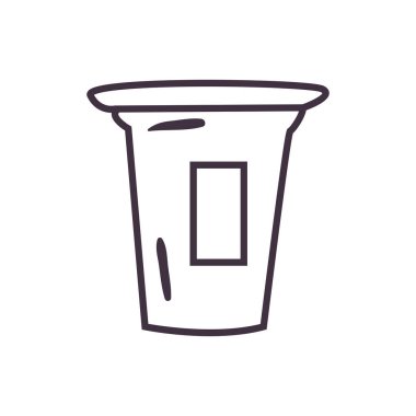 çay kupası çizgisi biçim vektör tasarımı