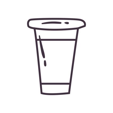 çay kupası çizgisi biçim vektör tasarımı