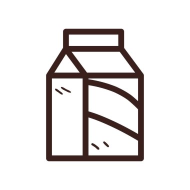 süt kutusu çizgisi biçim vektör tasarımı