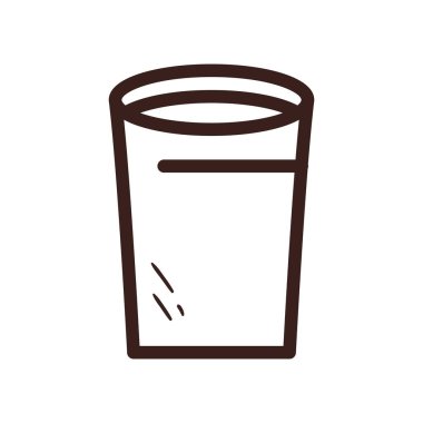 kahve kupası çizgisi biçim vektör tasarımı