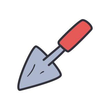 spatula satırı ve biçim ikonu vektör tasarımını doldur