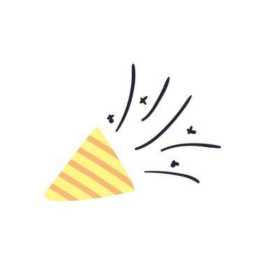 parti ve çizgili şapka biçimsiz biçim vektör tasarımı