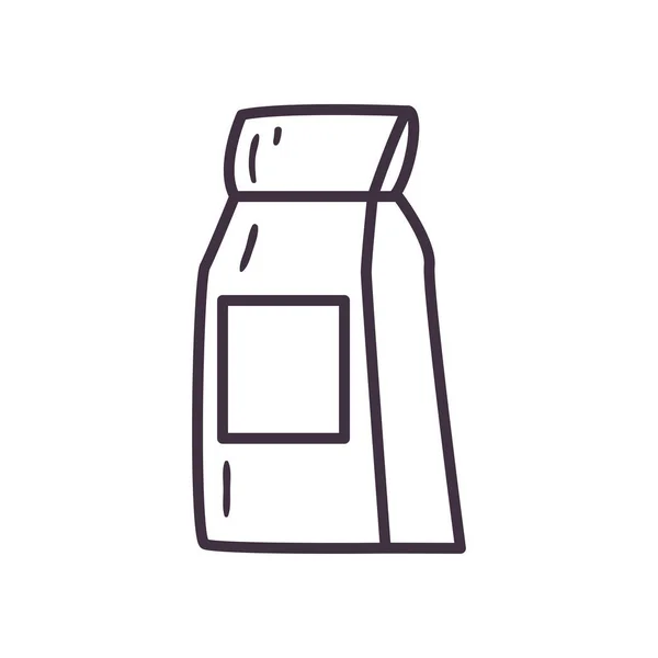 Herbata torba linia styl ikona wektor projektu — Wektor stockowy