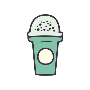 kapak satırlı çay kupası ve biçim ikonu vektör tasarımı