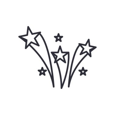 kayan yıldızlar çizgisi biçim vektör tasarımı