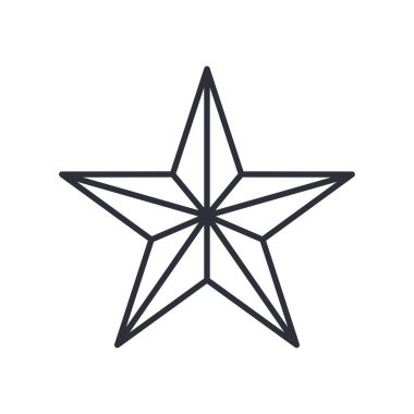 yıldız çizgisi biçim vektör tasarımı