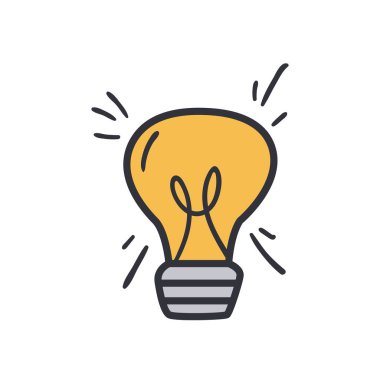 Ampul çizgisi ve biçim ikonu vektör tasarımı