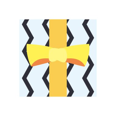 çizgili hediye papyonsuz biçim ikonu vektör tasarımı