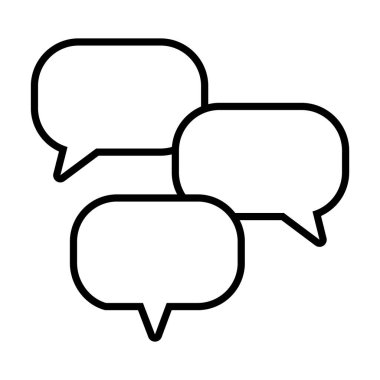 Konuşma balonları simgesi, satır biçimi