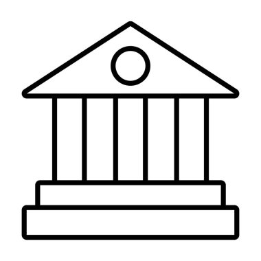 Hukuk binası simgesi, satır biçimi