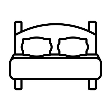 Çift yatak simgesi, satır biçimi