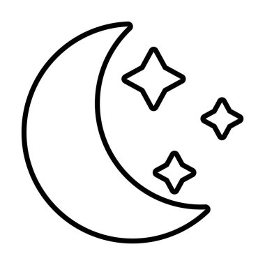 Yarım ay ve yıldızlar simgesi, çizgi biçimi