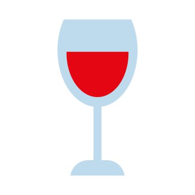 şarap kadehi simgesi düz stili