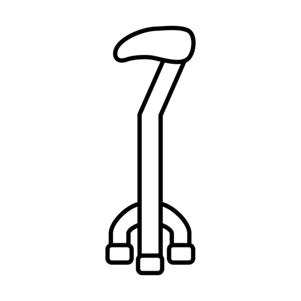 Blindenstock-Symbol, Linienstil — Stockvektor